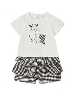 MAYORAL BABY KOMPLET LETNI DLA DZIEWCZYNKI BLUZKA  PLUS SPODENKI  KRATKA  KOMPLET08