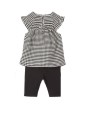 MAYORAL NEWBORN KOMPLET LETNI DLA DZIEWCZYNKI BLUZKA TUNIKA W KRATKĘ PLUS LEGINSY KOMPLET10