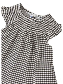 MAYORAL NEWBORN KOMPLET LETNI DLA DZIEWCZYNKI BLUZKA TUNIKA W KRATKĘ PLUS LEGINSY KOMPLET10