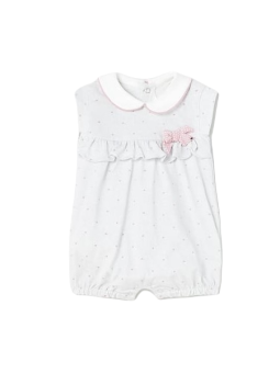 MAYORAL NEWBORN RAMPERS PAJAC  DLA DZIEWCZYNKI SZARY Z KOŁNIERZYKIEM 1739