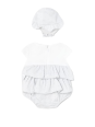 MAYORAL NEWBORN RAMPERS PAJAC  SUKIENKA DLA DZIEWCZYNKI SZARY PLUS KAPELUSZ 1604