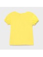 MAYORAL BABY T-SHIRT BLUZKA NA KRÓTKI RĘKAW DLA DZIEWCZYNKI ŻÓŁTA Z DZIEWCZYNKĄ 1087 /52