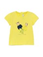 MAYORAL BABY T-SHIRT BLUZKA NA KRÓTKI RĘKAW DLA DZIEWCZYNKI ŻÓŁTA Z DZIEWCZYNKAMI 1087 /53