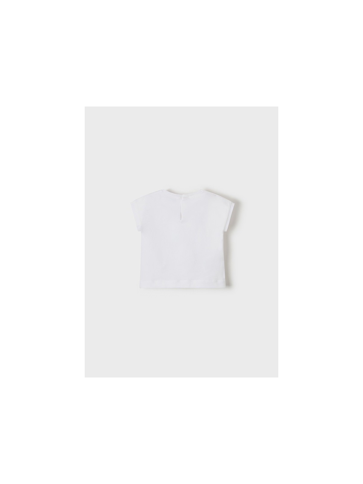MAYORAL BABY T-SHIRT BLUZKA NA KRÓTKI RĘKAW DLA DZIEWCZYNKI BIAŁA Z DZIEWCZYNKAMI BLUZKA01