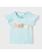 MAYORAL BABY T-SHIRT BLUZKA NA KRÓTKI RĘKAW DLA DZIEWCZYNKI BIAŁA Z DZIEWCZYNKAMI BLUZKA01