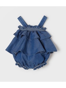 MAYORAL NEWBORN RAMPERS PAJAC LETNI DLA DZIEWCZYNKI MIĘKKI JEANS RAMPERS03