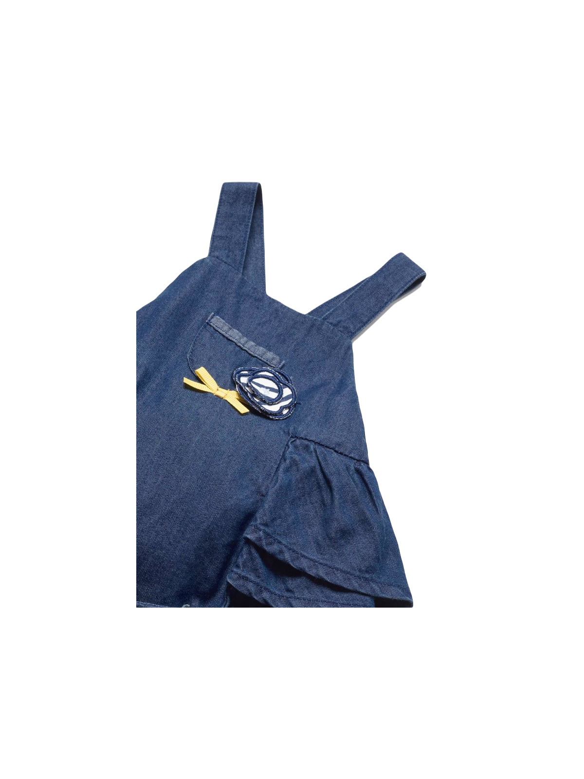 MAYORAL NEWBORN RAMPERS PAJAC OGRODNICZKA LETNIA DLA DZIEWCZYNKI MIĘKKI JEANS PLUS BLUZKA 1693