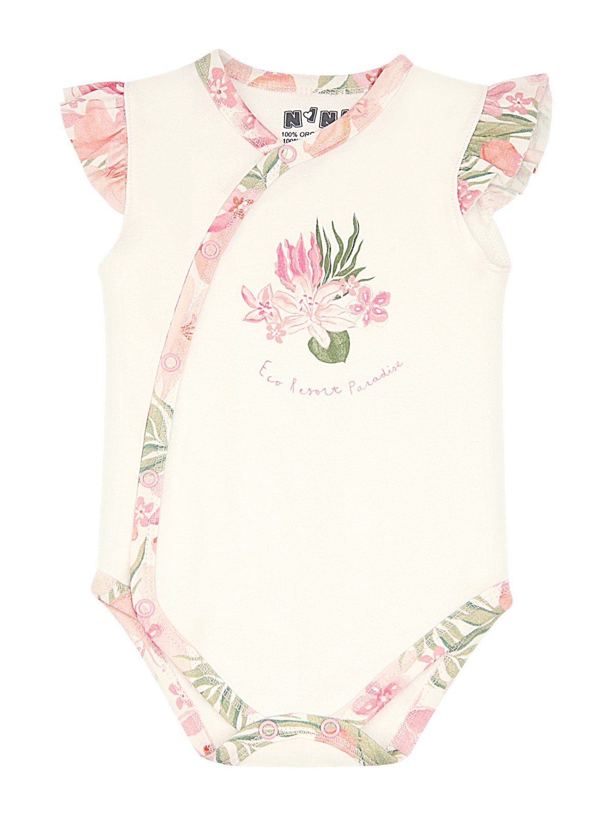 NINI BODY NEWBORN BEZ RĘKAWA DLA DZIEWCZYNKI ABN-2427