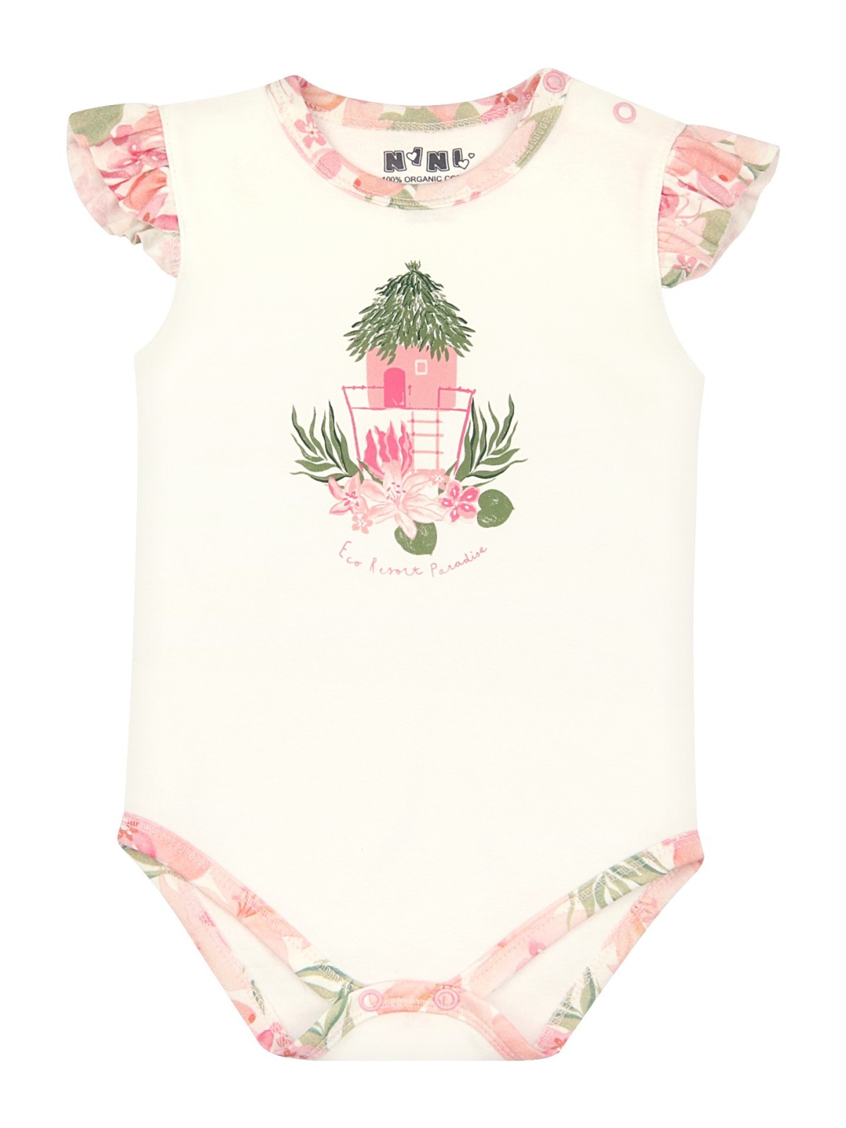 NINI BODY NEWBORN BEZ RĘKAWA DLA DZIEWCZYNKI ABN-2427