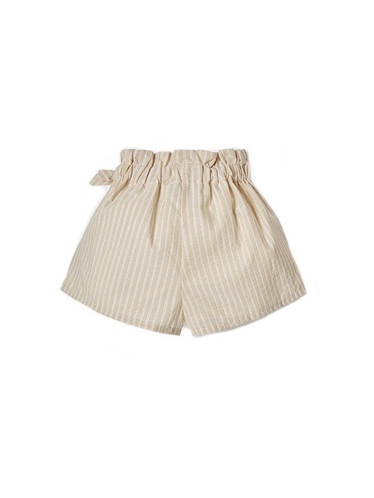 MAYORAL BABY KRÓTKIE SPODENKI DLA DZIEWCZYNKI BEŻ W PASKI 7358