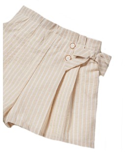 MAYORAL BABY KRÓTKIE SPODENKI DLA DZIEWCZYNKI BEŻ W PASKI 7358