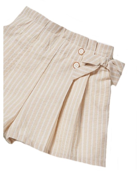 MAYORAL BABY KRÓTKIE SPODENKI DLA DZIEWCZYNKI BEŻ W PASKI 7358