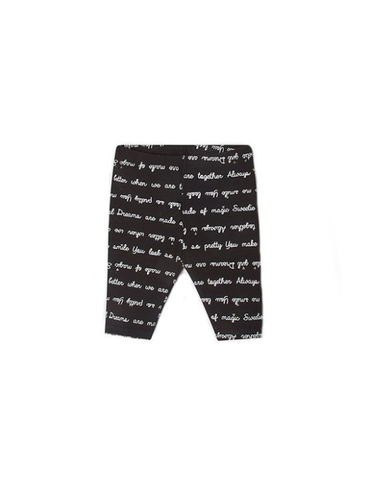 MAYORAL NEWBORN SPODNIE LEGINSY DLA DZIEWCZYNKI CZARNE NAPISY