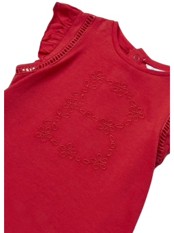 MAYORAL BABY T-SHIRT BLUZKA NA KRÓTKI RĘKAW DLA DZIEWCZYNKI CZERWONA 1012