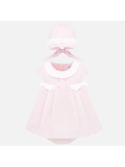 MAYORAL NEWBORN SUKIENKA Z MAJTKAMI I CZAPECZKĄ DLA DZIWCZYNKI 1857 /50