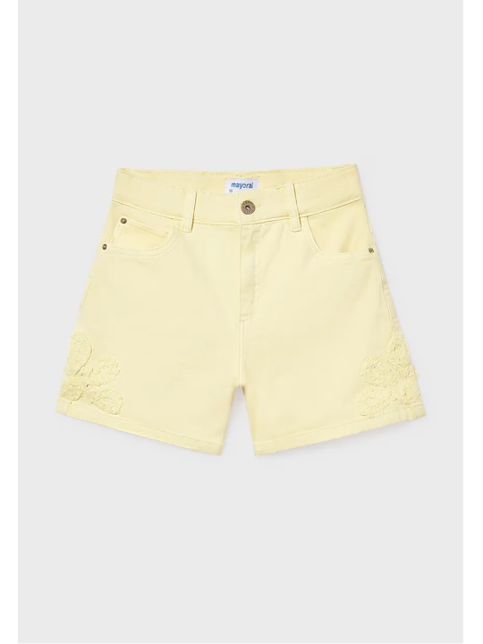 MAYORAL KRÓTKIE SPODENKI SZORTY JEANS DLA DZIEWCZYNKI ŻÓŁTE 6204/49