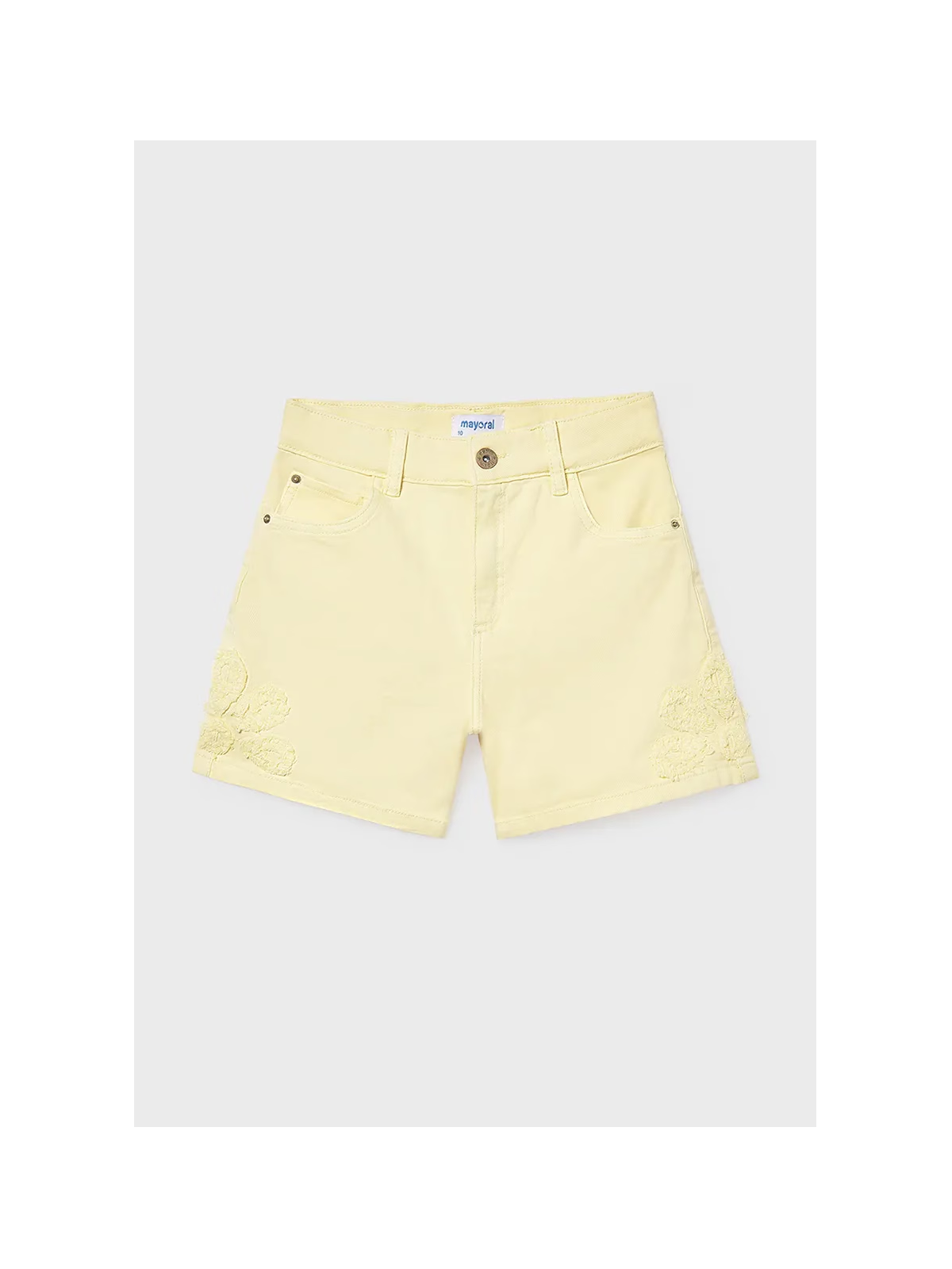 MAYORAL KRÓTKIE SPODENKI SZORTY JEANS DLA DZIEWCZYNKI ŻÓŁTE 6204/49