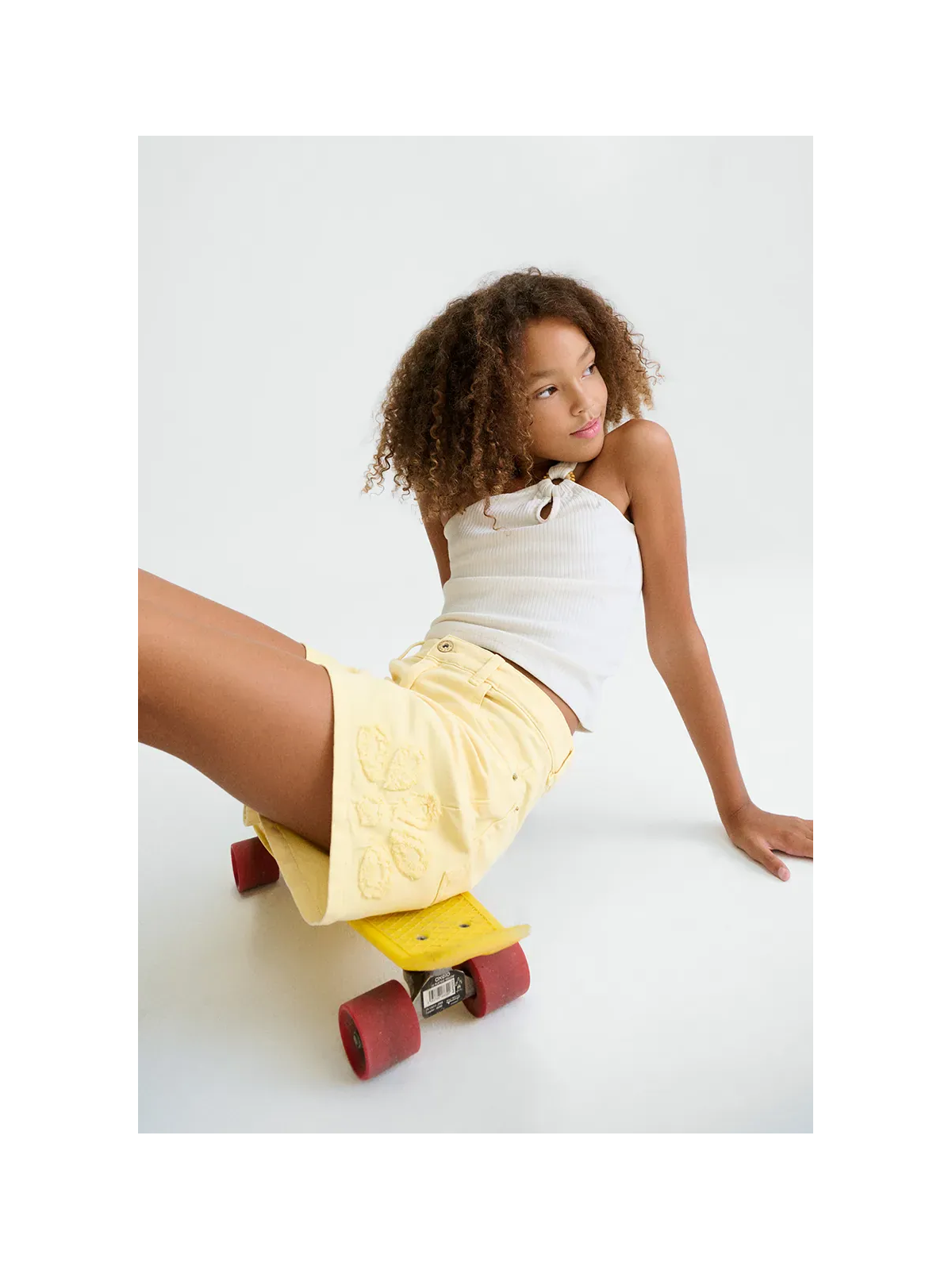 MAYORAL KRÓTKIE SPODENKI SZORTY JEANS DLA DZIEWCZYNKI ŻÓŁTE 6204/49