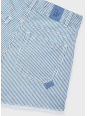 MAYORAL KRÓTKIE SPODENKI SZORTY JEANS DLA DZIEWCZYNKI NIESBIESKIE W  BIAŁE PASKI 6205/54