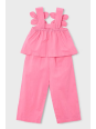 MAYORAL KOMPLET DLA DZIEWCZYNKI  BLUZKA NA RAMIĄCZKACH SPODNIE RÓŻOWE 3596/10