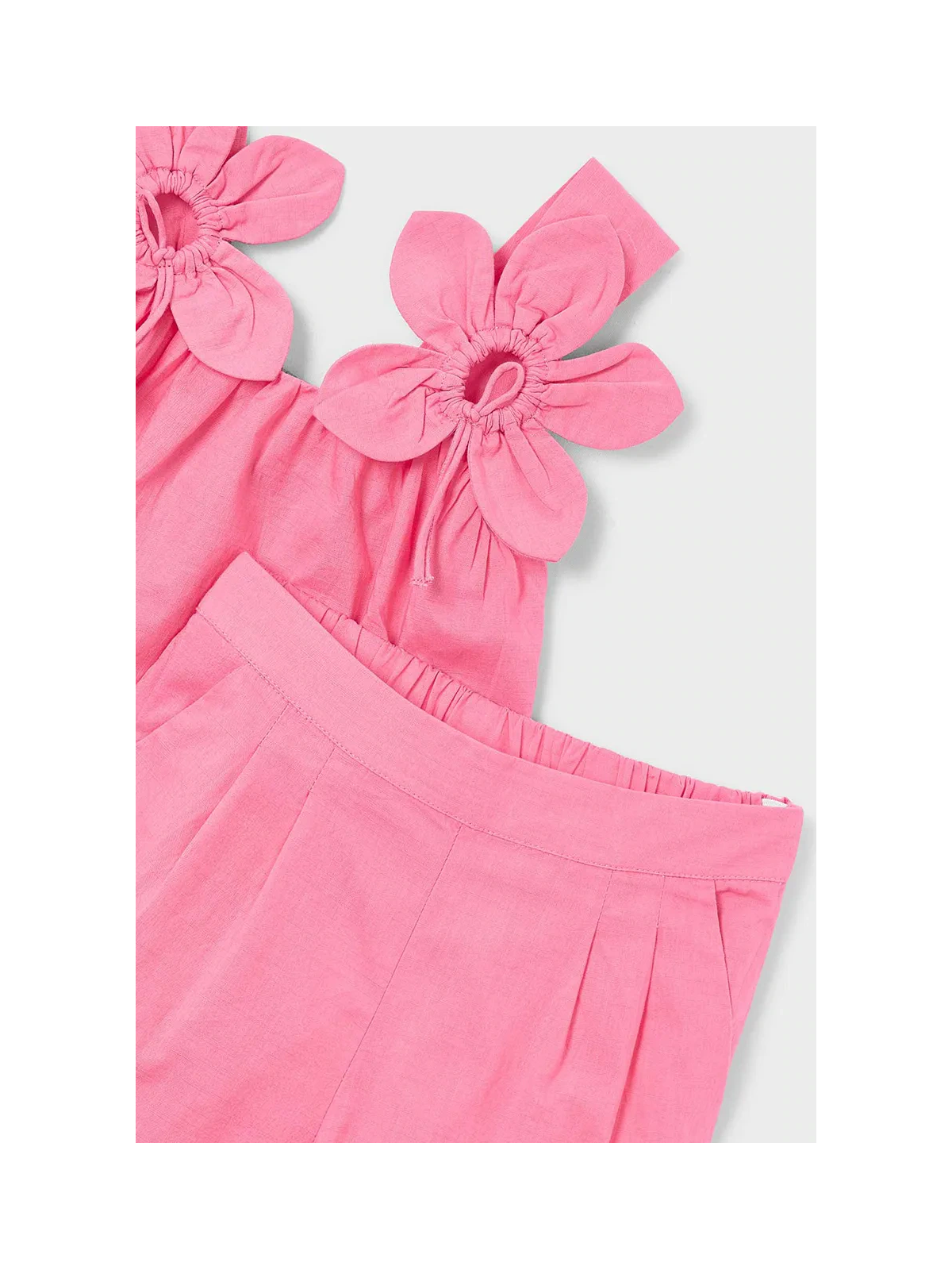 MAYORAL KOMPLET DLA DZIEWCZYNKI  BLUZKA NA RAMIĄCZKACH SPODNIE RÓŻOWE 3596/10