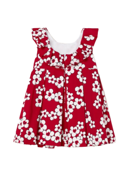 MAYORAL NEWBORN SUKIENKA LETNIA DLA DZIEWCZYNKI CZERWONA KWIATY SUKIENKA07