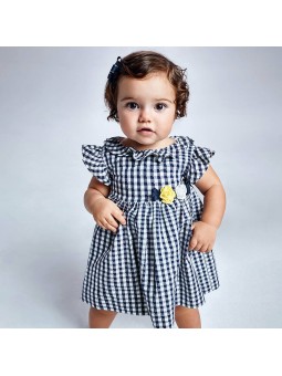 MAYORAL NEWBORN SUKIENKA LETNIA DLA DZIEWCZYNKI KRATKA GRANAT 1965 /92