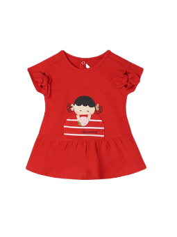 MAYORAL NEWBORN SUKIENKA LETNIA DLA DZIEWCZYNKI CZERWONA 1877 /35