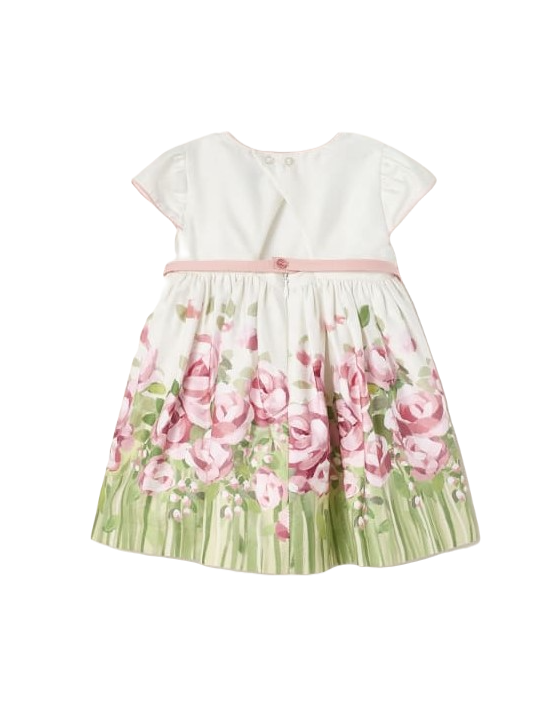 MAYORAL NEWBORN SUKIENKA LETNIA DLA DZIEWCZYNKI BRZOSKWINIA KREM   KWIATKI 1959