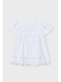 MAYORAL SUKIENKA NA KRÓTKI RĘKAW DLA DZIEWCZYNKA HAFTY BIAŁA 3923