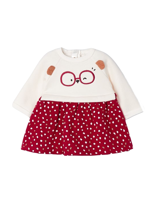 MAYORAL NEWBORN SUKIENKA DLA DZIEWCZYNKI KREM CZERWONY 2826