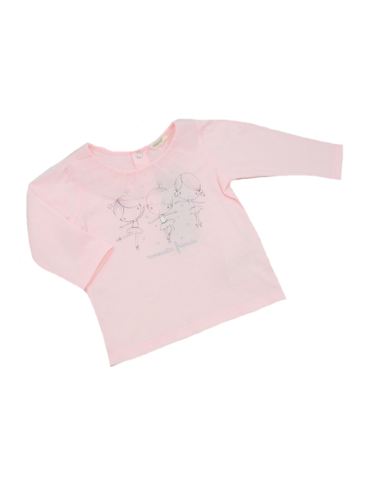 BENETTON BLUZKA KOSZULKA DLA DZIEWCZYNKI RÓŻOWA 3VR5MM23N