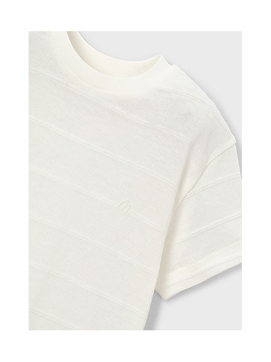 MAYORAL T-SHIRT BLUZKA KOSZULKA NA KRÓTKI RĘKAW DLA CHŁOPCA MORSKI DZIANINA 3061 /57