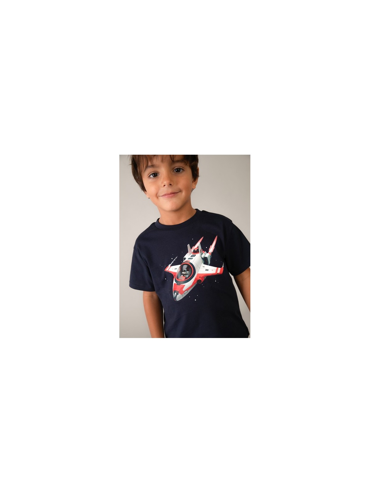 MAYORAL T-SHIRT BLUZKA KOSZULKA NA KRÓTKI RĘKAW DLA CHŁOPCA GRANAT SPACECRAFT KOSMOS 3067 /76