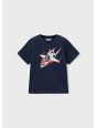 MAYORAL T-SHIRT BLUZKA KOSZULKA NA KRÓTKI RĘKAW DLA CHŁOPCA GRANAT SPACECRAFT KOSMOS 3067 /76