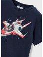 MAYORAL T-SHIRT BLUZKA KOSZULKA NA KRÓTKI RĘKAW DLA CHŁOPCA GRANAT SPACECRAFT KOSMOS 3067 /76