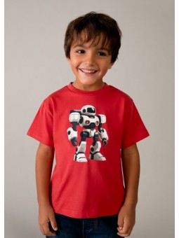 MAYORAL T-SHIRT BLUZKA KOSZULKA NA KRÓTKI RĘKAW DLA CHŁOPCA ROBOT 3066 /43