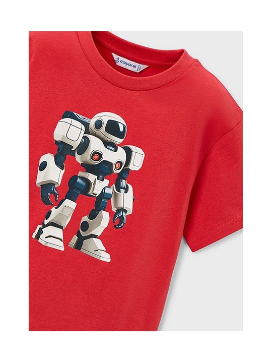 MAYORAL T-SHIRT BLUZKA KOSZULKA NA KRÓTKI RĘKAW DLA CHŁOPCA ROBOT 3066 /43