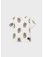 MAYORAL T-SHIRT BLUZKA KOSZULKA NA KRÓTKI RĘKAW DLA CHŁOPCA KREM ROBOTY 3068 /68