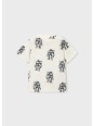 MAYORAL T-SHIRT BLUZKA KOSZULKA NA KRÓTKI RĘKAW DLA CHŁOPCA KREM ROBOTY 3068 /68