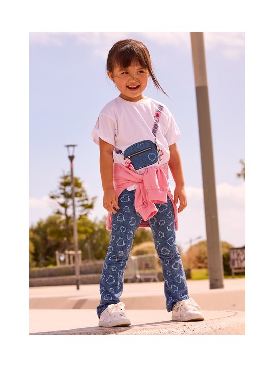 MAYORAL KOMPLET DLA DZIEWCZYNKI KOSZULKA LEGINSY DZWONY 3730 /15