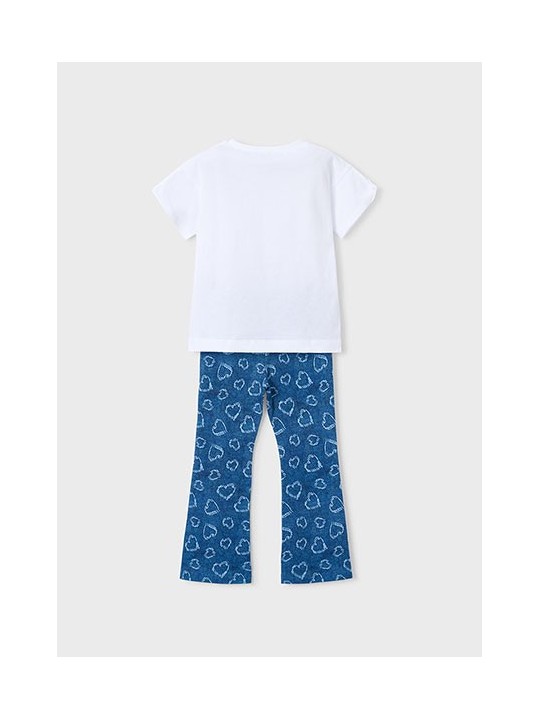 MAYORAL KOMPLET DLA DZIEWCZYNKI KOSZULKA LEGINSY DZWONY 3730 /15