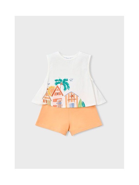 MAYORAL KOMPLET DLA DZIEWCZYNKI KOSZULKA SZORTY 3228 /68