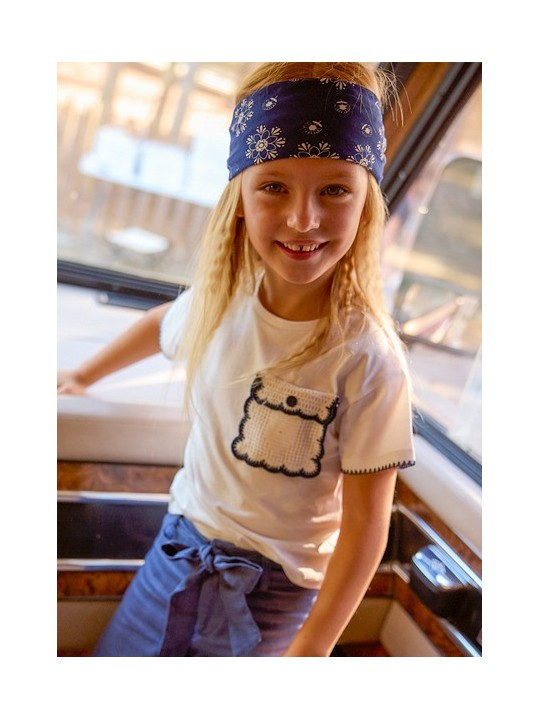 MAYORAL KOSZULKA NA KRÓTKI RĘKAW DLA DZIEWCZYNKI KREM 3013 /11