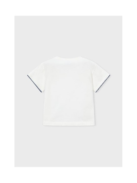 MAYORAL KOSZULKA NA KRÓTKI RĘKAW DLA DZIEWCZYNKI KREM 3013 /11