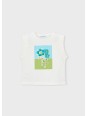 MAYORAL BLUZKA T-SHIRT KOSZULKA  DLA DZIEWCZYNKI KREM 3023 /39