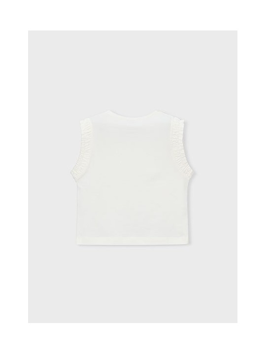 MAYORAL BLUZKA T-SHIRT KOSZULKA  DLA DZIEWCZYNKI KREM 3023 /39