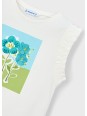 MAYORAL BLUZKA T-SHIRT KOSZULKA TOP DLA DZIEWCZYNKI KREM 3023 /39