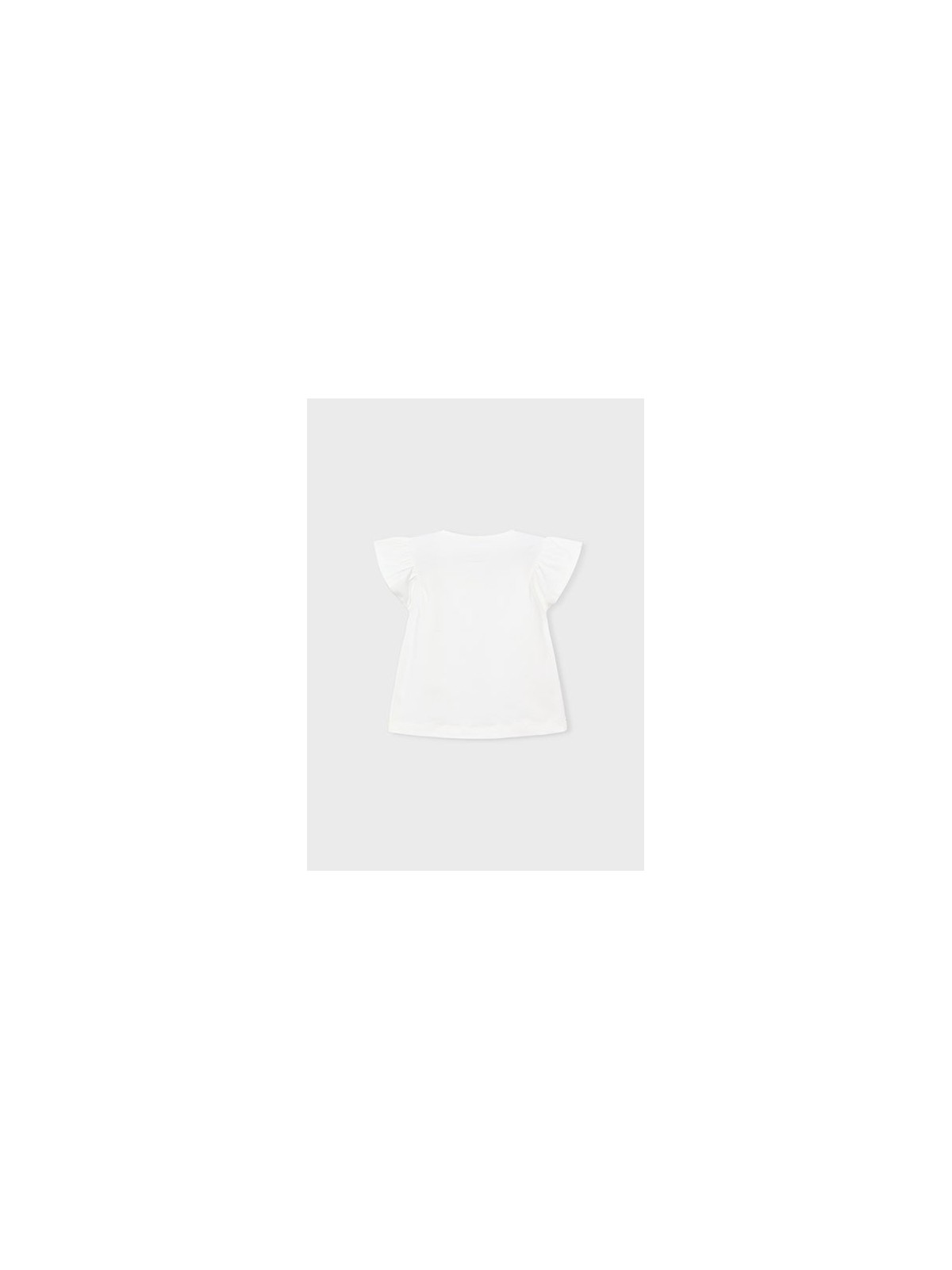 MAYORAL BLUZKA T-SHIRT KOSZULKA NA KRÓTKI RĘKAWEK  DLA DZIEWCZYNKI KREM SYRENKA 3007 /84