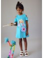 MAYORAL SUKIENKA LETNIA DLA DZIEWCZYNKI Z TOREBKĄ BAWEŁNIANA NIEBIESKI 3941 /11